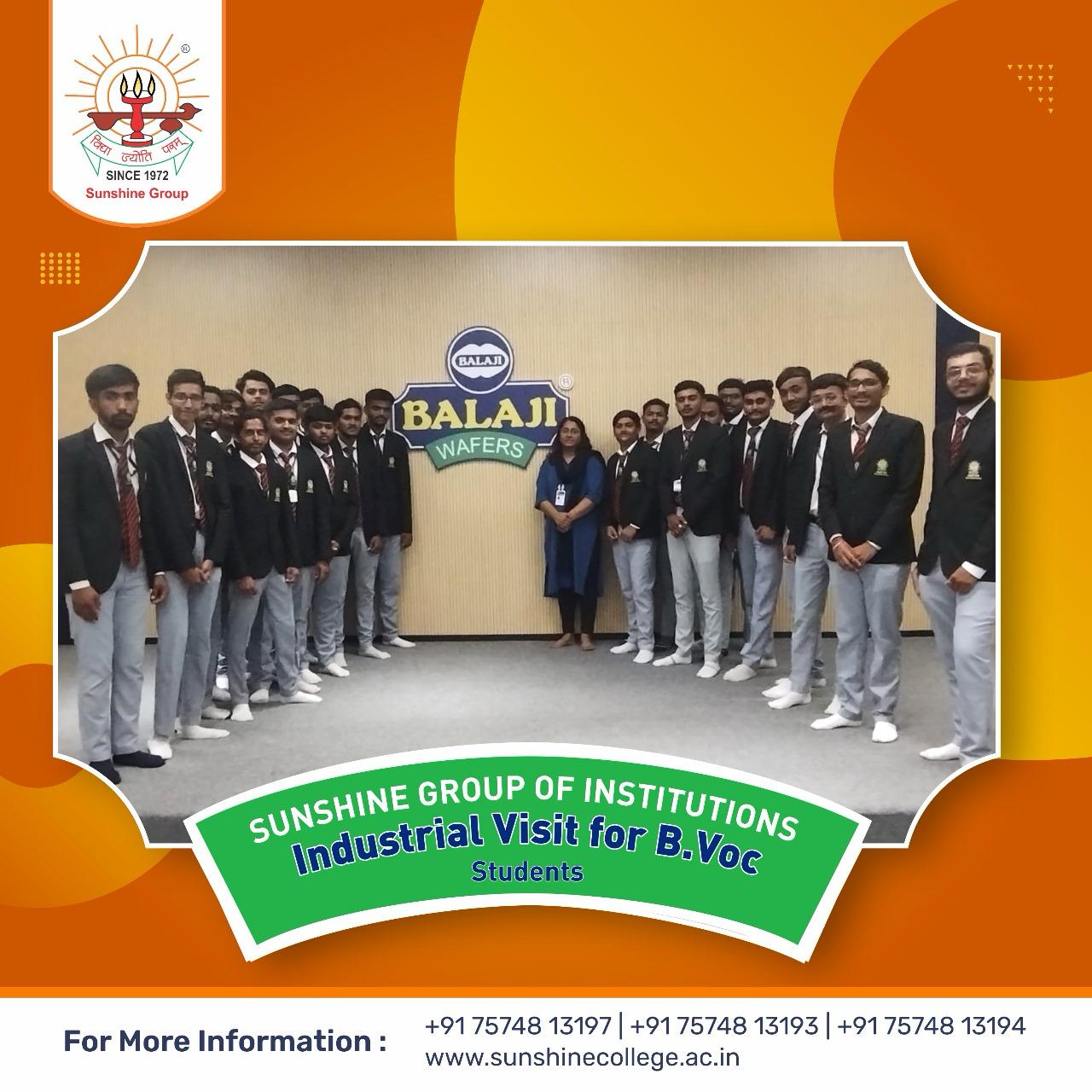 Industrial Visit @ Balaji Wafers for B.VOC. S&MM sem-  1,3,5 Students