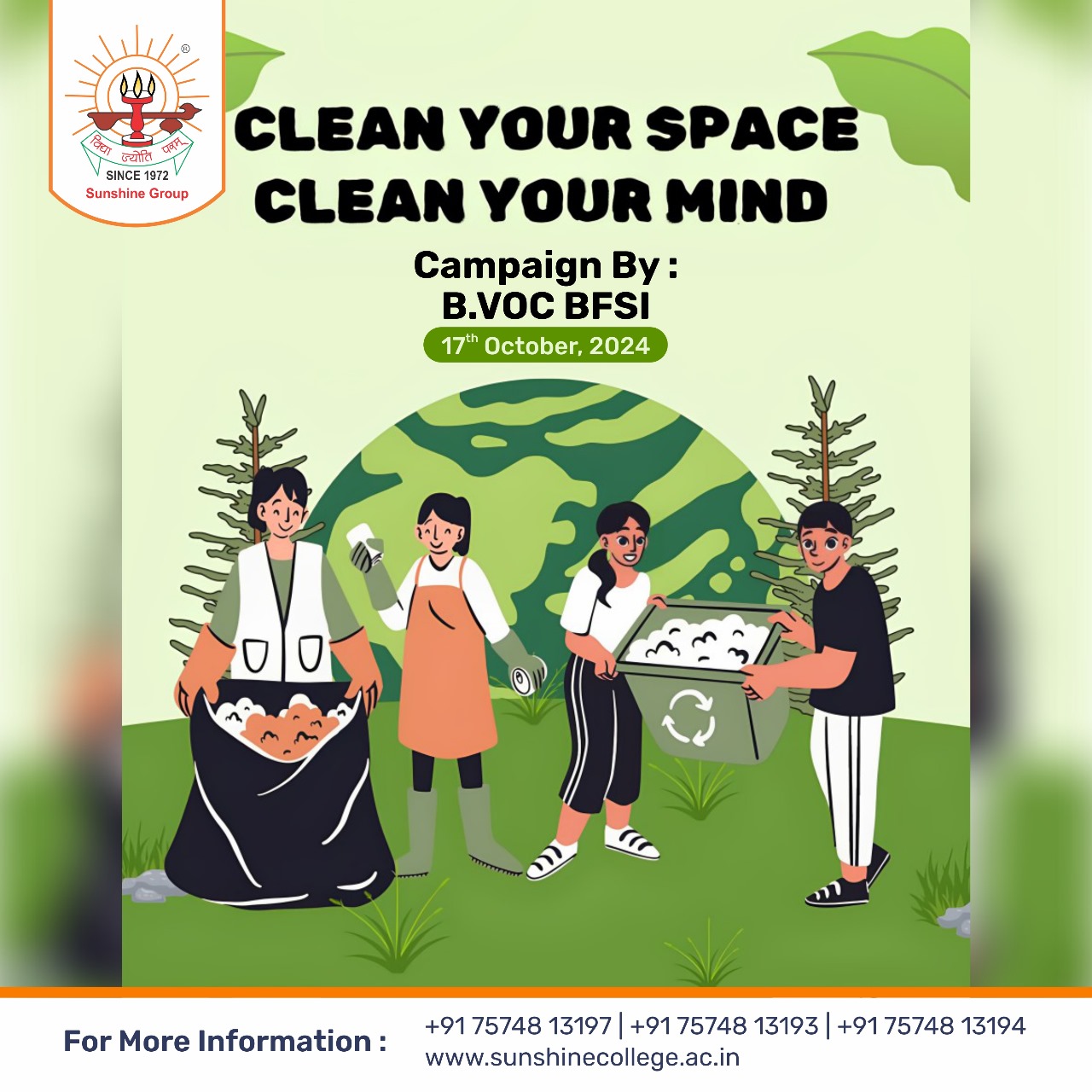 Clean Your Space Clean Your Mind.